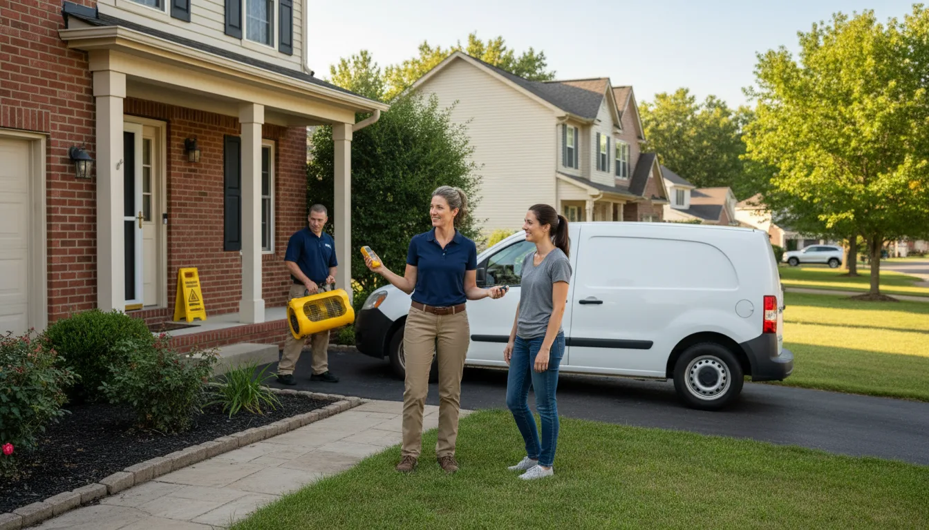 Residential water damage restoration in Yorklyn, DE